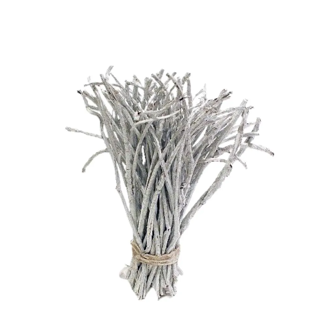 15" White Wash Vine Sheaf/Curly Twigs/Branches/Centerpiece decor/Decoration Branches/Gold Branches/Glitter Branches/Silver Branches
