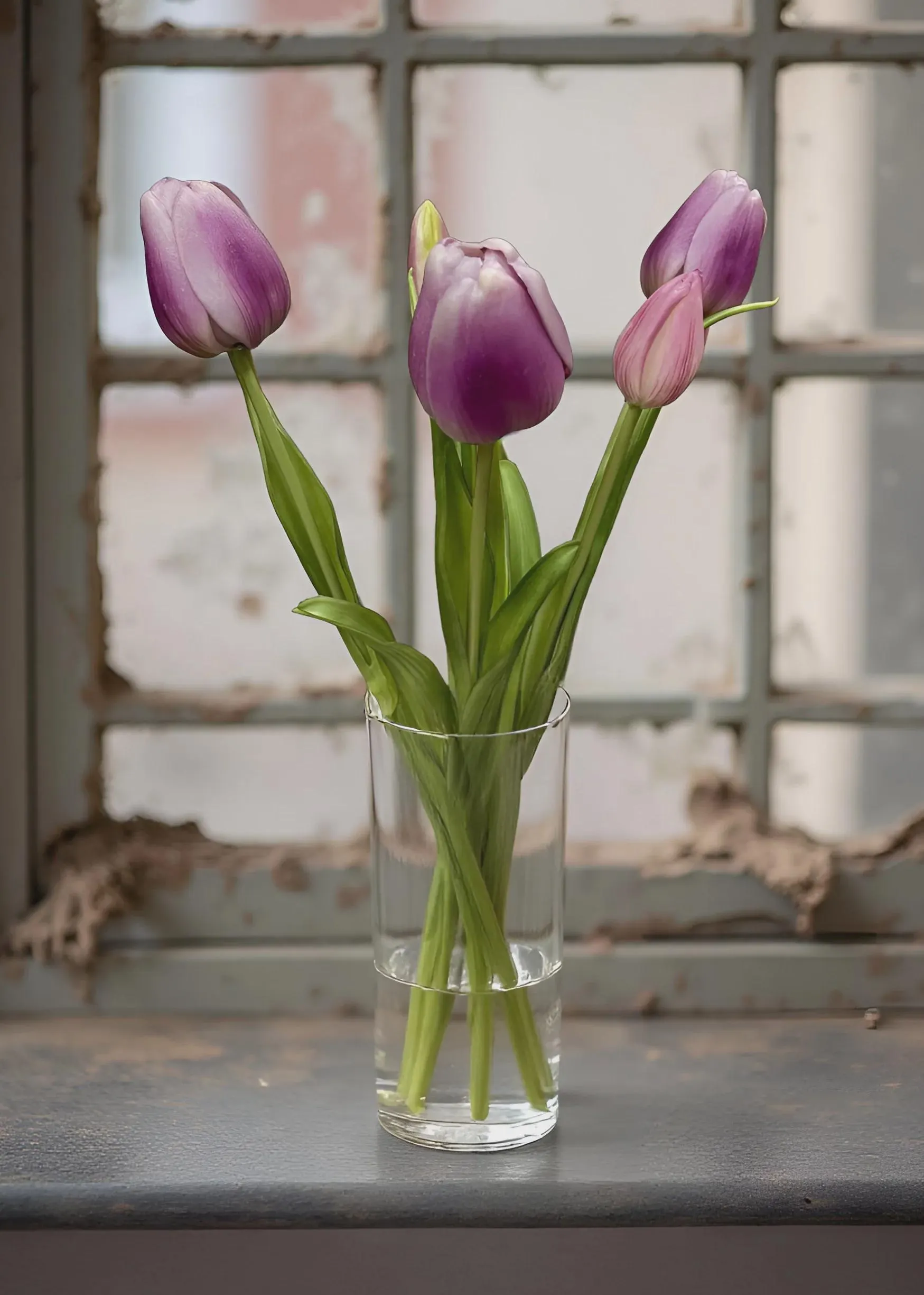 18" Fresh Touch Lavender Day Dream Tulip Bundle/Faux Spray/Autumn Decor/Holiday Decor/Fall Decor/Thanksgiving Decor/Wedding Decor
