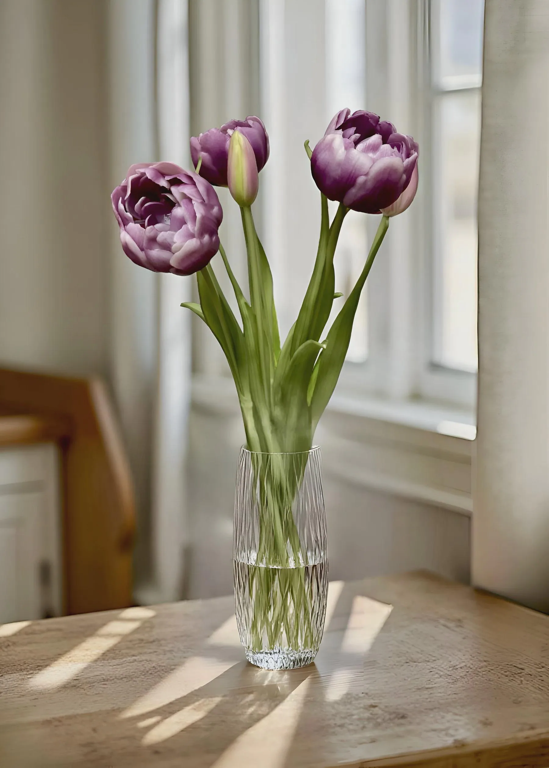 18" Fresh Touch Lavender Double Peony Tulip Bundle/Faux Spray/Autumn Decor/Holiday Decor/Fall Decor/Thanksgiving Decor/Wedding Decor