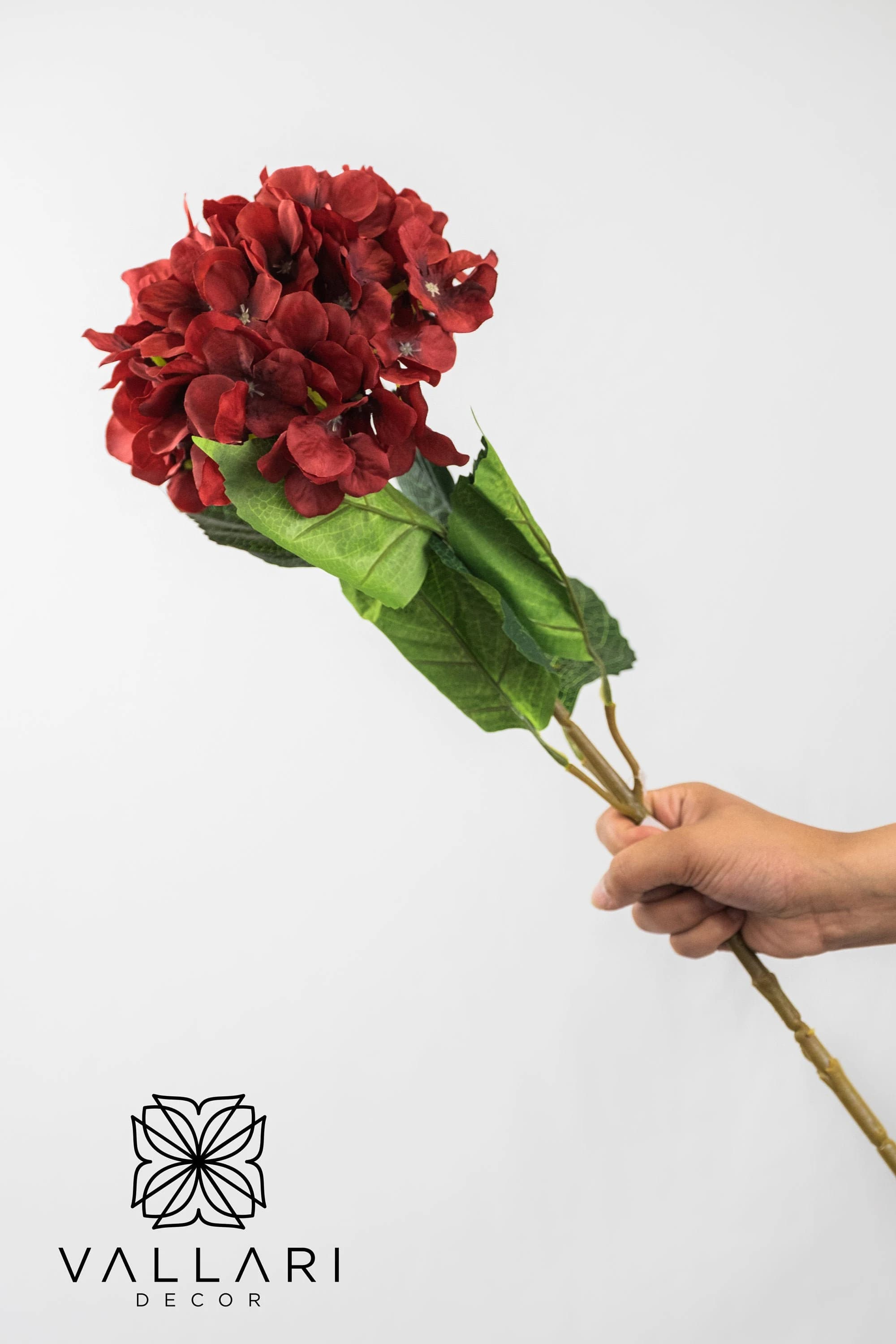 30" RED HYDRANGEA STEM/Floral Wedding/Greenery/Wedding Centerpieces/Home Decor/Faux Vines/Silk Vines/Garlands