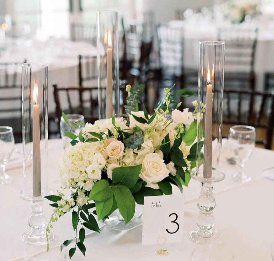 Hurricane Vases set of 3 vases 12"/14"/16" Hurricane Vase with Base and Taper/Chimney Tube/Taper candle tube/Taper candle vase/Candle Tube.