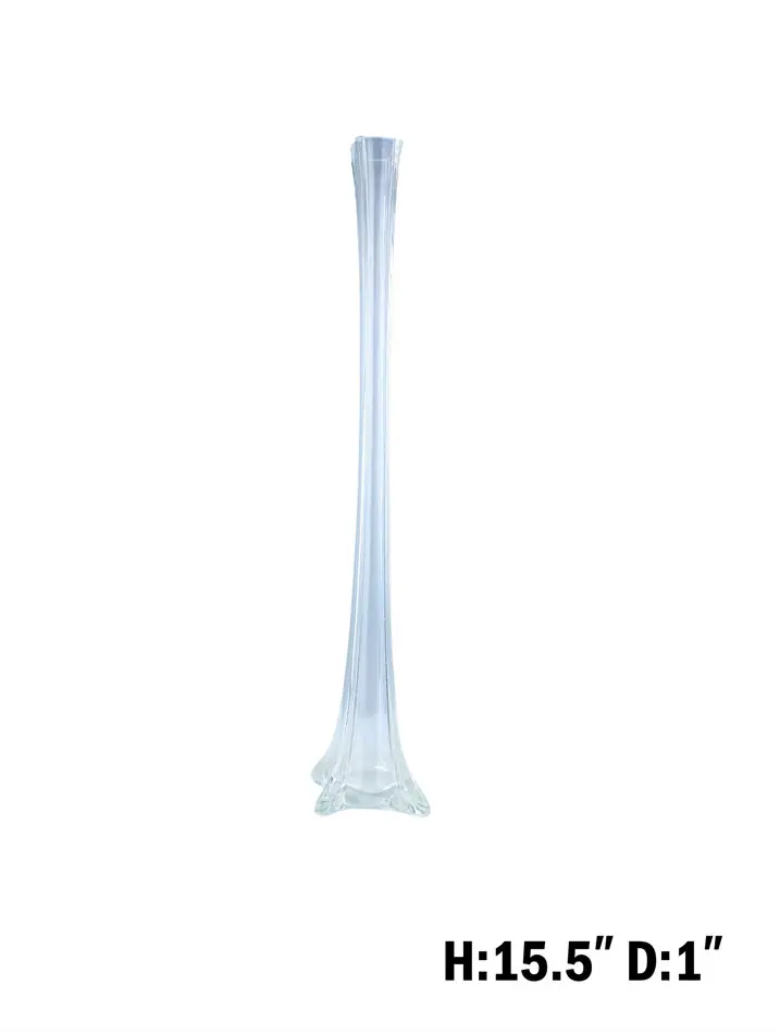 Skinny Tall Eiffel Tower Vase in Various Sizes available 16" 20" 24" Square Base