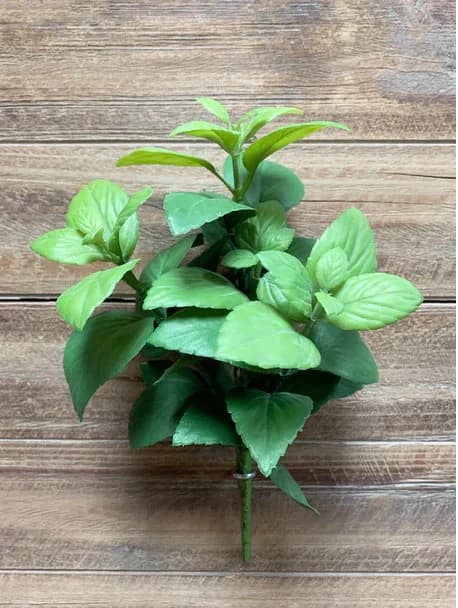 12" Green Mint Leaf Bush/Faux Spray/Autumn Decor/Holiday Decor/Fall Decor/Thanksgiving Decor/Wedding Decor
