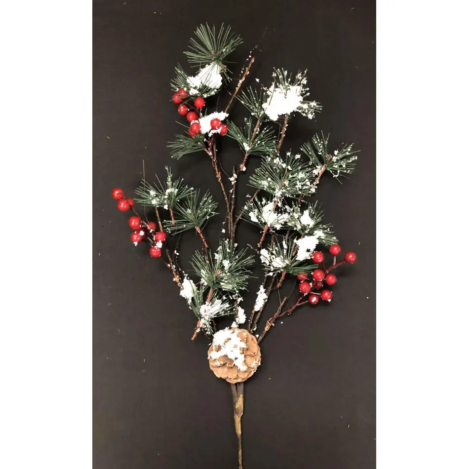 21" Red Berry Snowy Spray/Sprays/Wedding Decor/Holiday Decor/Fall Decor/Table Decor/Cedar Spray/Natural Spray/DIY Craft/Holiday DIY