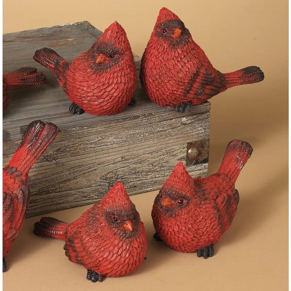 4" Resin Cardinal Figurine/Christmas Tree Ornaments/Tree Topper/Ornaments/Tree Decorations/Xmas Decor/Xmas Tree Decor/Holiday Season