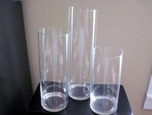 12/16/20" Cylinder Vases/ Glass Vase/ Table Top Vase/Centerpiece Kits/diy centerpieces/glass vases/tall vase/ clear vases