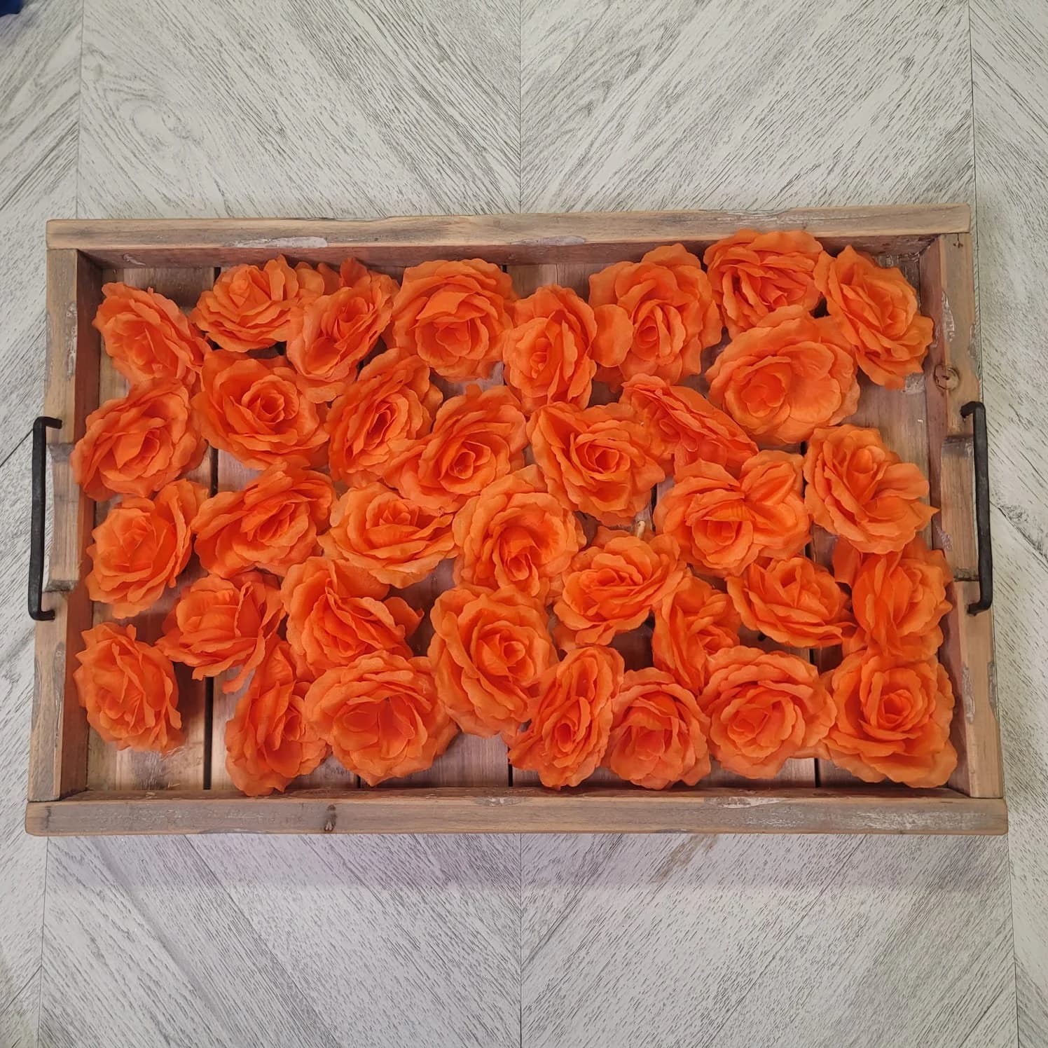 ORANGE Loose Open Rose Floral/20pc/50pc/100pc/Florals/Loose Florals/DIY/Wedding decor/Floral decor/Event decor/Floral wall panel/Flower wall