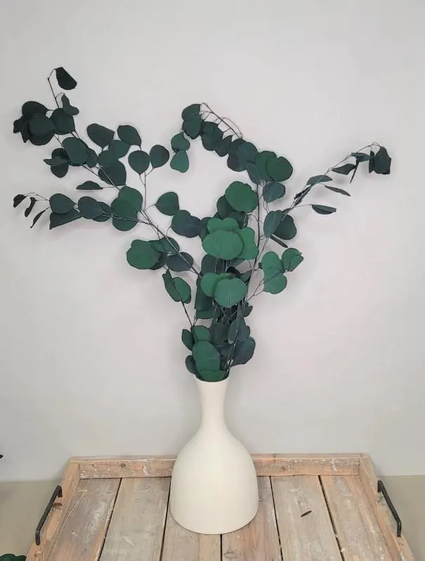 Green Round Eucalyptus/Sprays/Faux Spray/Holiday Decor/Fall Decor/Table Decor/Home Decor/Holiday Decor/Indoor Decor/Bleached Eucalyptus