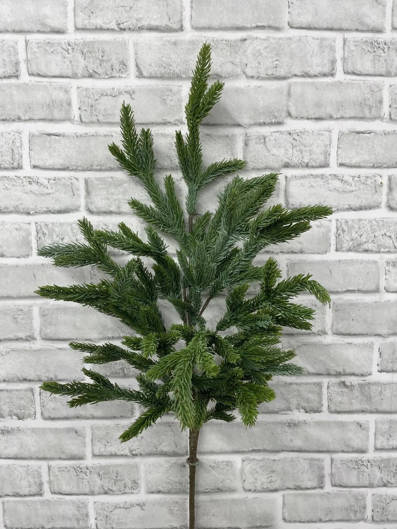 36" Fresh Touch Blue Spruce Spray,  Faux Colorado Spruce Branch, Realistic Winter Greenery Stem for Christmas Floor Vases, Holiday Install