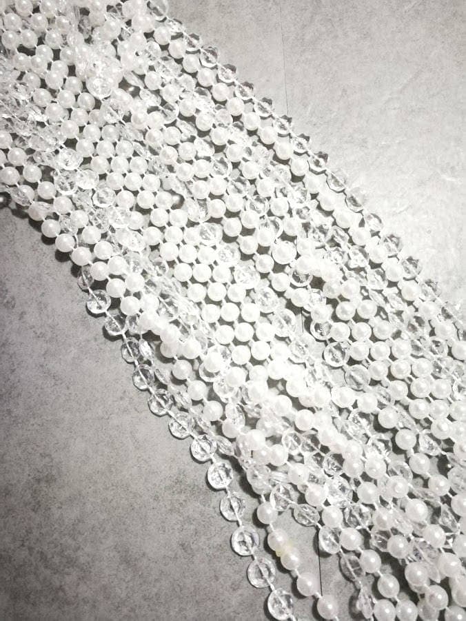 165 ft Garland! 30m/99ft Acrylic Crystal + 66ft Pearl Garland Hanging Diamond Strands Chandelier Wedding Manzanita Decoration Clear beads
