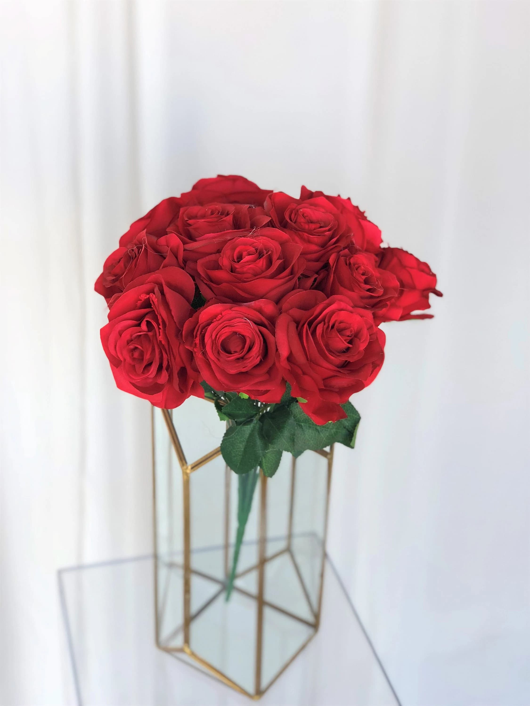 Just Ripe Red Rose Bush/Red Rose Bush/Faux Flowers/Multiple sizes/Aisle decor/ Centerpiece/Home Decor/Yellow Flowers/Roses
