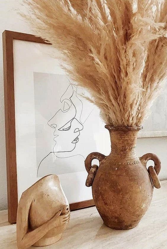 1 Piece 30" Natural/Ivory/Cream Pampas Grass/Pampas/Home Decor/ Rustic Wedding Decor/ Brown Pampas/Ivory Pampas/Natural Pampas