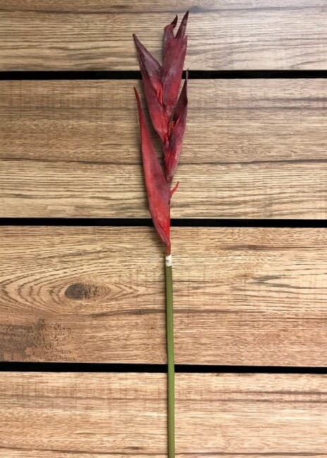 33" Red Exotic Heliconia Spray/Floral Spray/ Wedding Roses/ White/Greenery Bushel/ Outdoor Wedding Greenery/Centerpiece Decor/Faux Flowers/