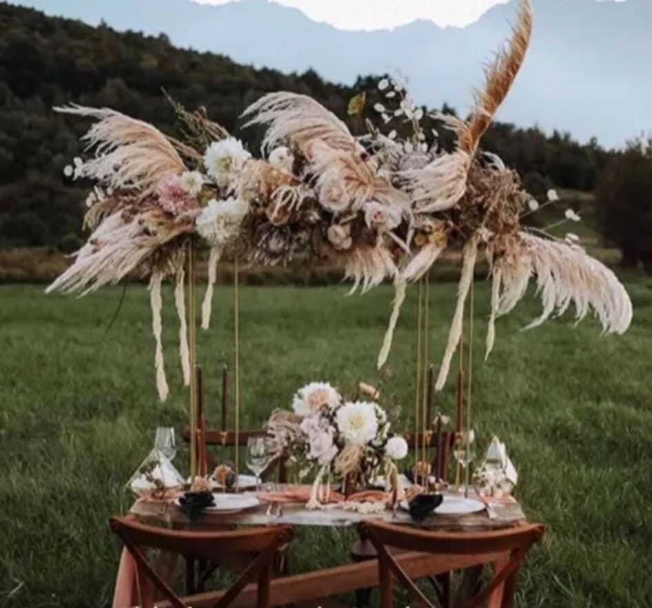 2.5 feet 1 Piece Ivory, Golden or Cream Pampas Grass/ Pampas Bundle/Home Decor/ Rustic Wedding Decor/ Brown Pampas/Natural Pampas