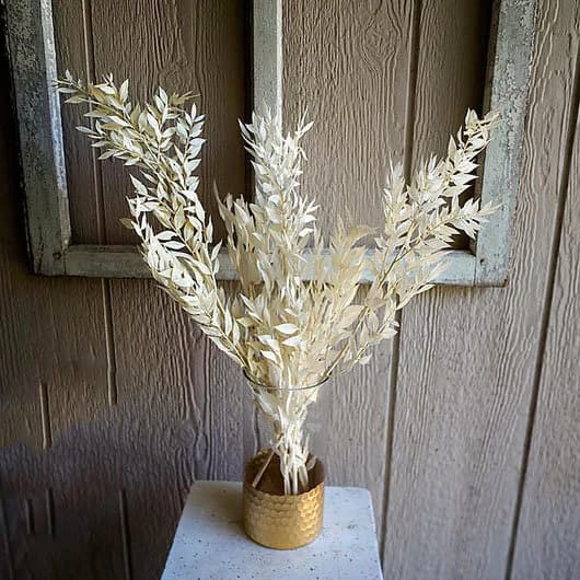 30" BLEACHED RUSCUS VASE Decor/filler decor/faux filler/ Home Decor/VaseDecor/Centerpiece Decor/Faux Flowers/Silk Flowers/Flower Bouquet