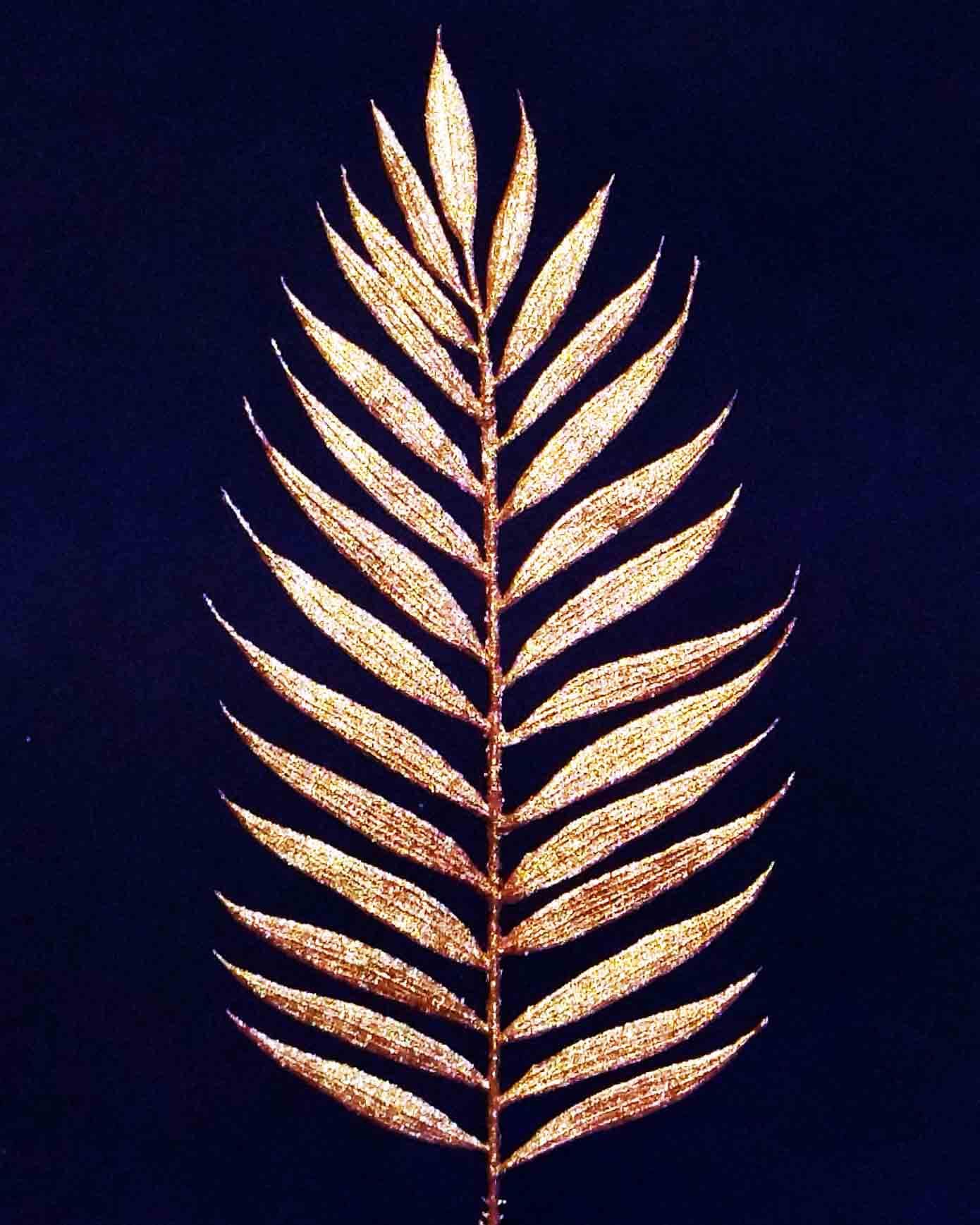 17" Gold Glitter Areca Palm/Sprays/Faux Spray/Wedding Decor/Holiday Decor/Table Decor/Glitter Spray/Natural Spray/DIY crafts
