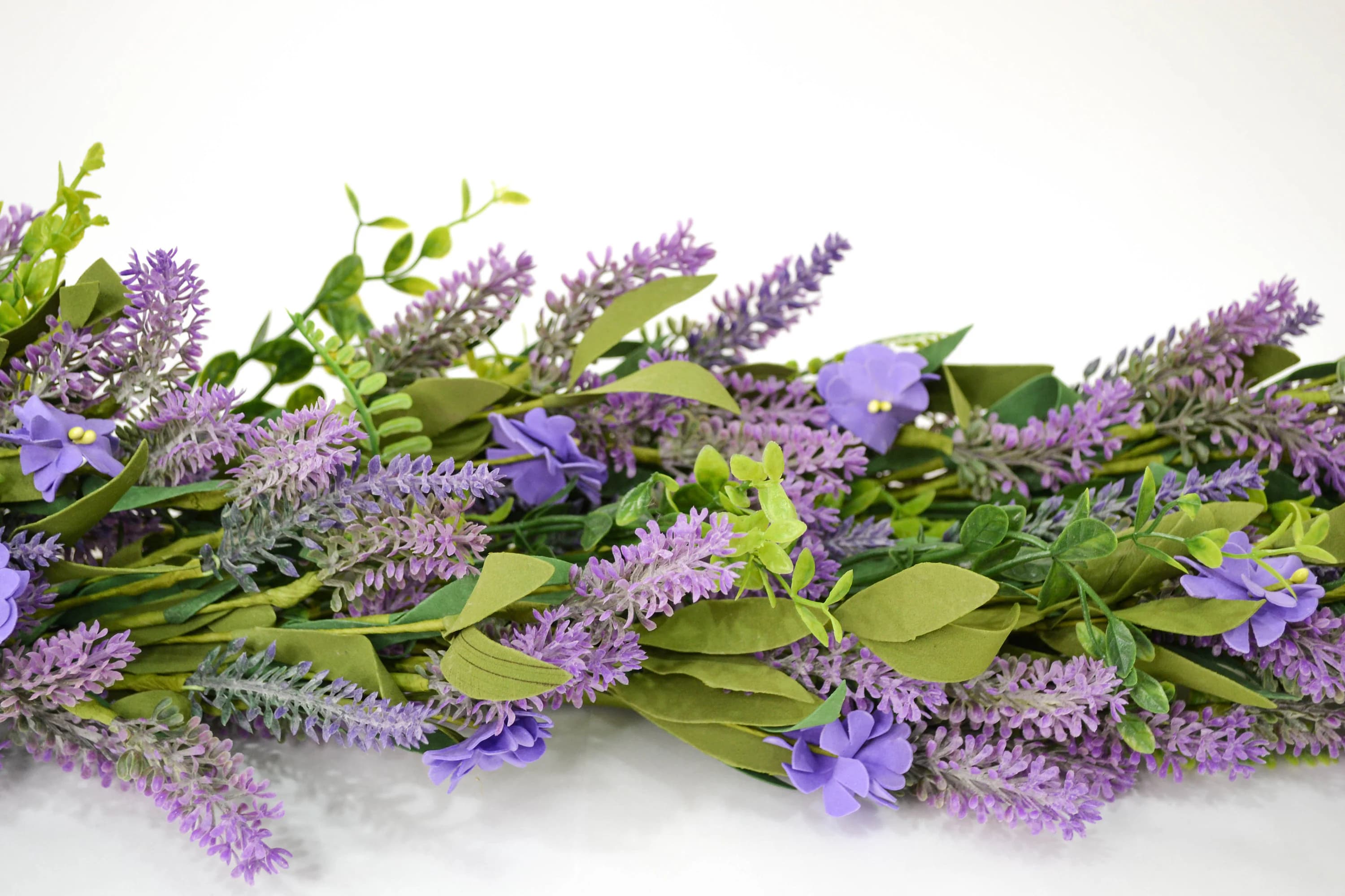 50" LUSH Faux Lavender Fern Floral Garlands/Vines For Wedding/Greenery/Wedding Centerpieces/Home Decor/Faux Vines/Silk Vines/Garlands/Purple