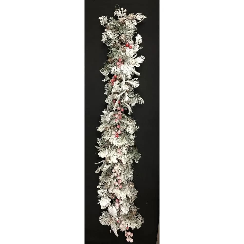 3FT Snowy Berry Garland/Garlands/Wedding Centerpieces/Home Decor/Faux Vines/Silk Vines/Garlands
