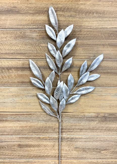 26" Silver Magnolia Leaves Spray/Faux Spray/Autumn Decor/Holiday Decor/Fall Decor/Thanksgiving Decor/Wedding Decor