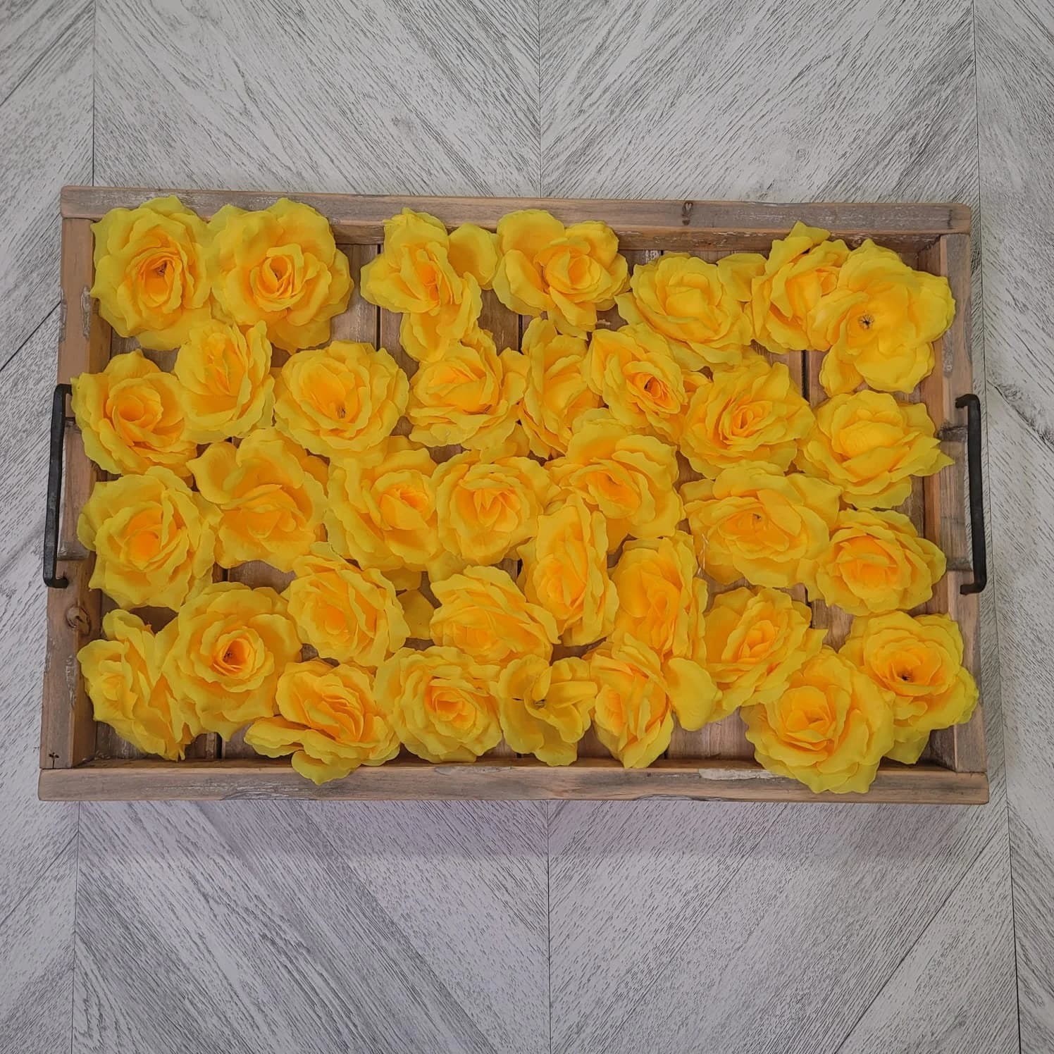 YELLOW Loose Open Rose Floral/20pc/50pc/100pc/Florals/Loose Florals/DIY/Wedding decor/Floral decor/Event decor/Floral wall panel/Flower wall