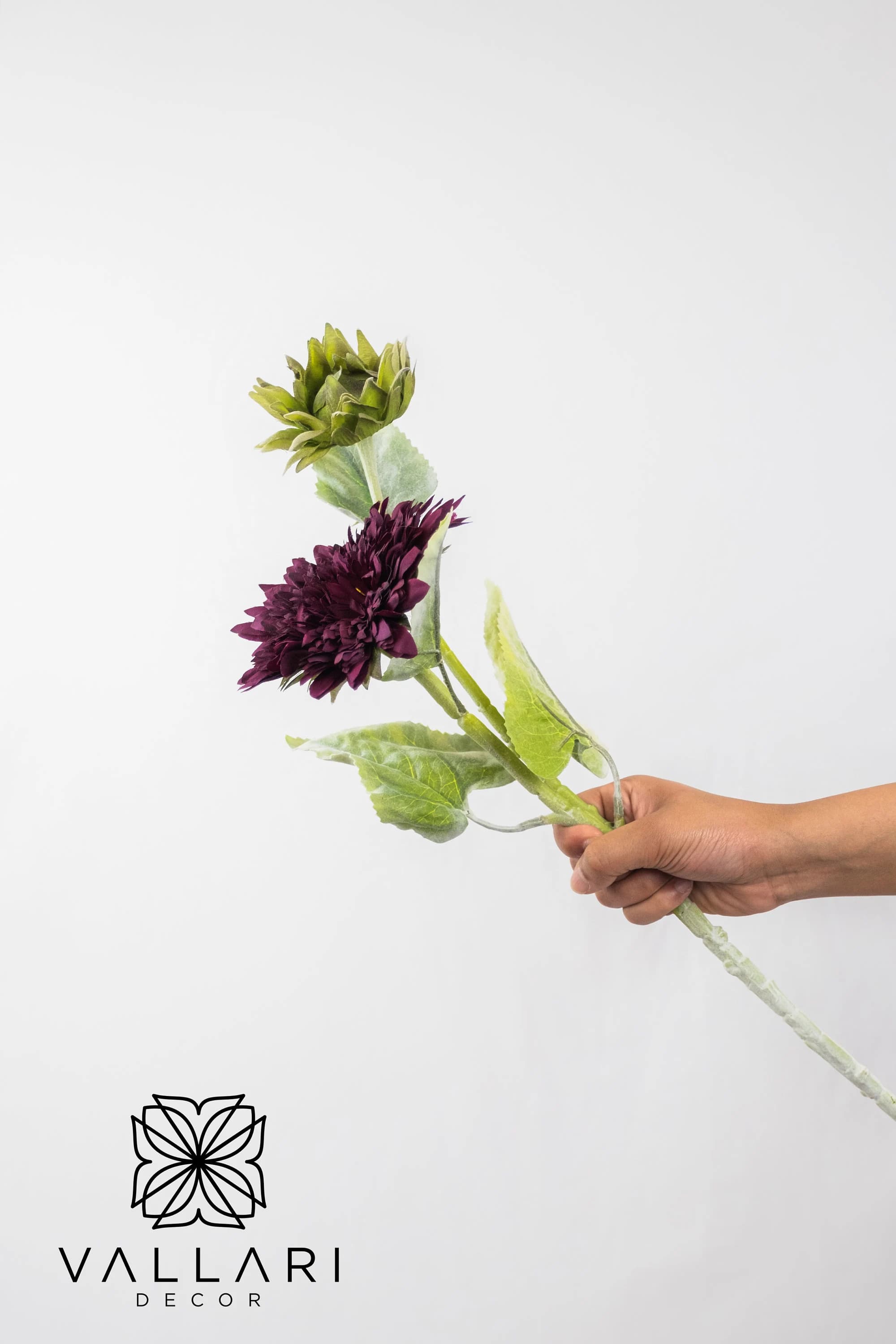 PURPLE SUNFLOWER STEM/Floral Wedding/Greenery/Wedding Centerpieces/Home Decor/Faux Vines/Silk Vines/Garlands