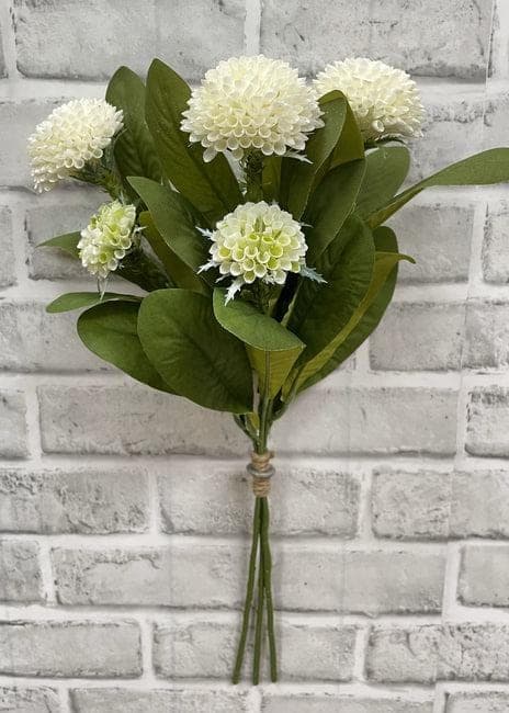 17.5" Honey Comb Bush/Floral Spray/Florals/Wedding Roses/White/Greenery Bushel/Outdoor Wedding/Centerpiece Decor/Faux Flowers/