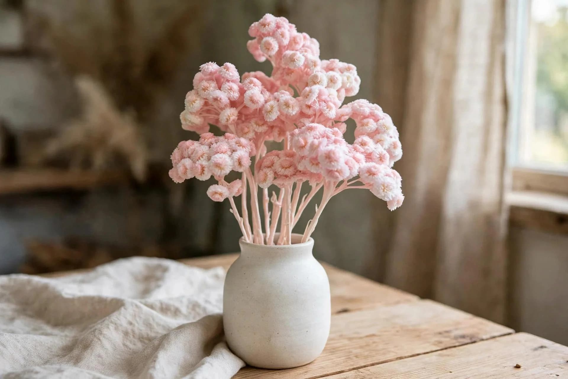 Immortelle Pink 18 Inch | 10 Stems | Dried Flowers for Arrangements