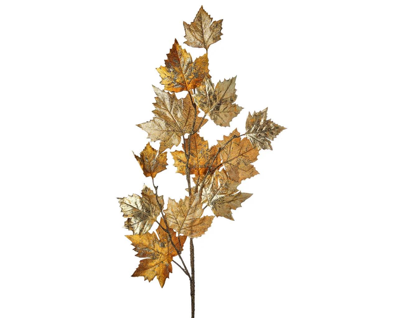 40" Gold Metallic Maple Leaf Spray/Sprays/Faux Spray/Wedding Decor/Holiday Decor/Table Decor/Berry Spray/DIY/Holiday DIY