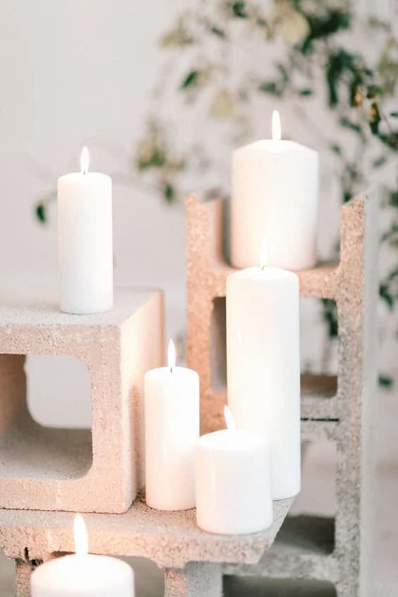 BULK/WHOLESALE Pillar Candles 12-96 pcs White Pillar Candles Unscented for Centerpieces/ Table Decorations/ Candles for Her/ Holiday Candles