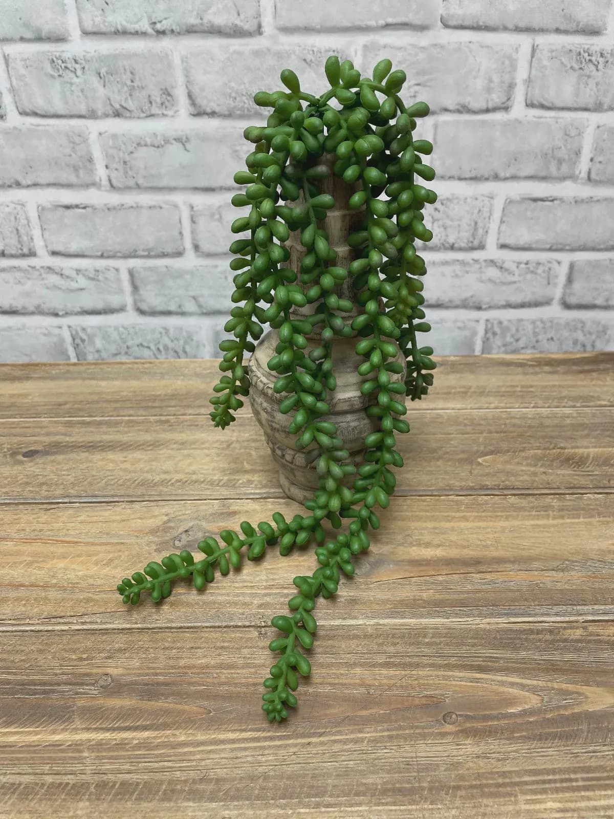 18" Fresh Touch Green Jelly Bean Succulent Stem with 6 Vines/ DecorWedding Centerpiece Decor/Faux Flower/Silk Flower/Flower Bouquet