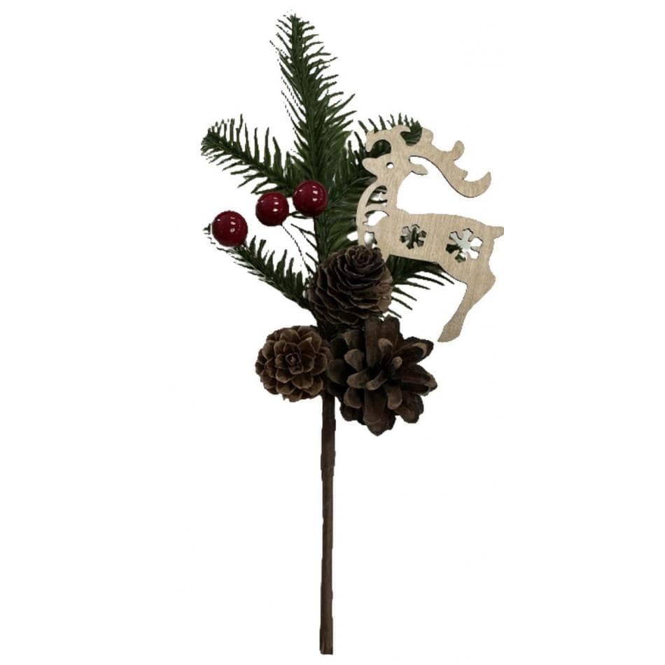 12" Deer and Pinecone Spray/Sprays/Wedding Decor/Holiday Decor/Fall Decor/Table Decor/Cedar Spray/Natural Spray/DIY Craft/Holiday DIY