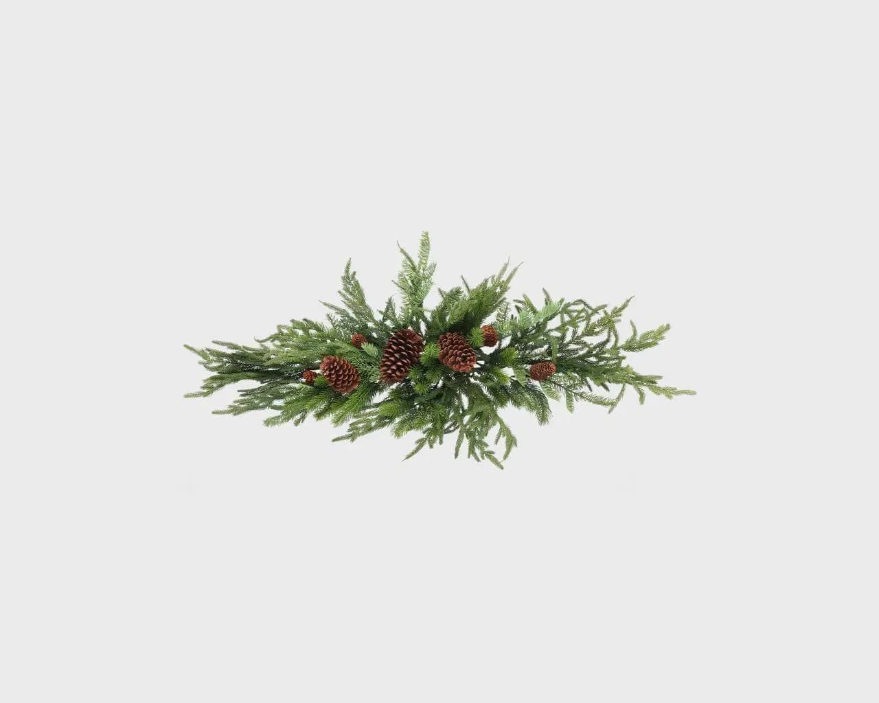 42" Real Touch Norfolk, Spruce, Juniper Swag/Candle Decor/Table Decor/Centrepiece Decor/Christmas Table Decor/Pine Centrepiece