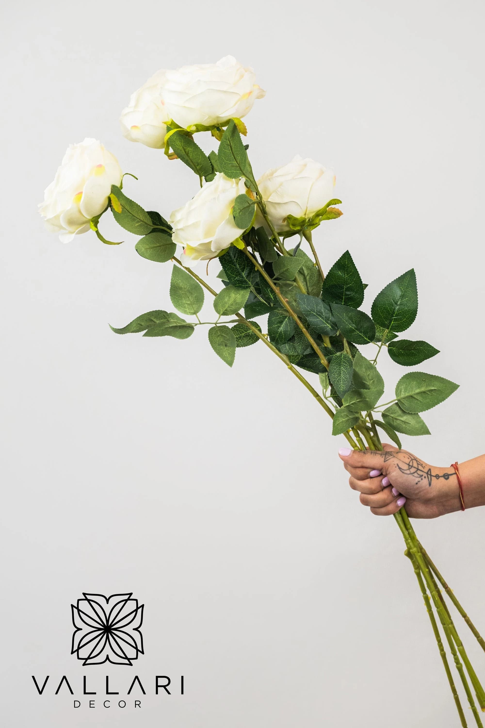 32" COTTAGE ROSE CREAM/ Floral Spray/Florals/ Wedding Roses/ White/Greenery Bushel/ Outdoor Wedding Greenery/Centerpiece Decor/Faux Flowers/