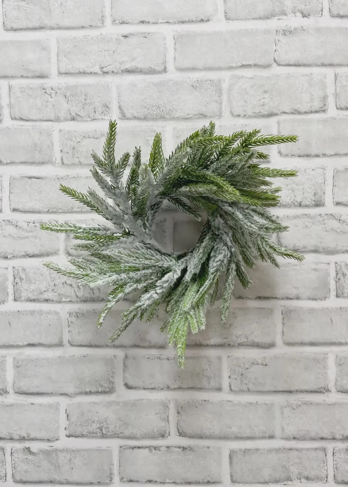 3.5" Snowy Norfolk Pine Candle Ring/Candle Decor/Table Decor/Centrepiece Decor/Candle Ring/Christmas Table Decor