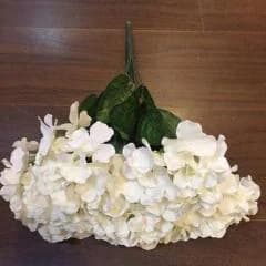 6PC 15" Ivory Hydrangea Bush/Floral Spray/Florals/Wedding Roses/White/Greenery Bushel/Outdoor Wedding/Centerpiece Decor/Faux Flowers/