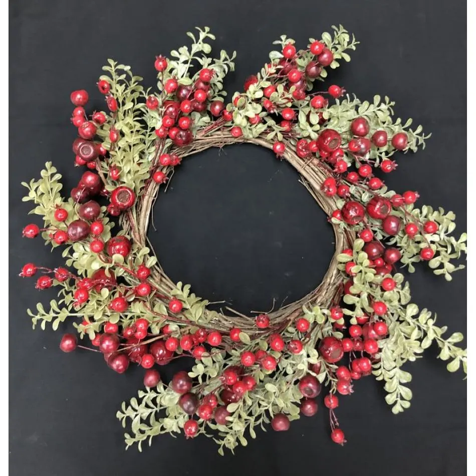 24" Red Berry Wreath/Garlands/Wedding Centerpieces/Home Decor/Faux Vines/Silk Vines/Garlands