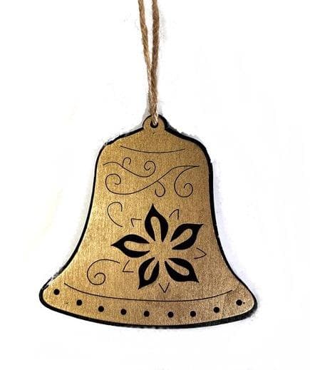Gold Bell Ornament/Christmas Tree Ornaments/Tree Topper/Ornaments/Tree Decorations/Xmas Decor/Xmas Tree Decor/Holiday Season