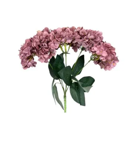 17" European Pink Hydrangea Bush/Floral/Vase filler/Arrangments/Wedding/Holiday/Spring/