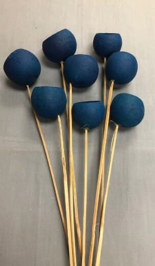 Bell Cups Royal Blue Wicker Balls on Sticks 8pc  Decorative Balls, Rustic Decor Rustic Bawl Filler, Wicker Decoration,  Rustic Table Decor