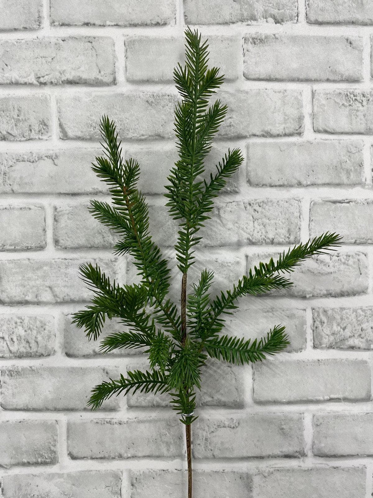 27" Fresh Touch Norway Spruce Spray, Artificial Christmas Greenery, Real Touch Winter Pine Branch, Holiday Florals, Christmas Tree Filler