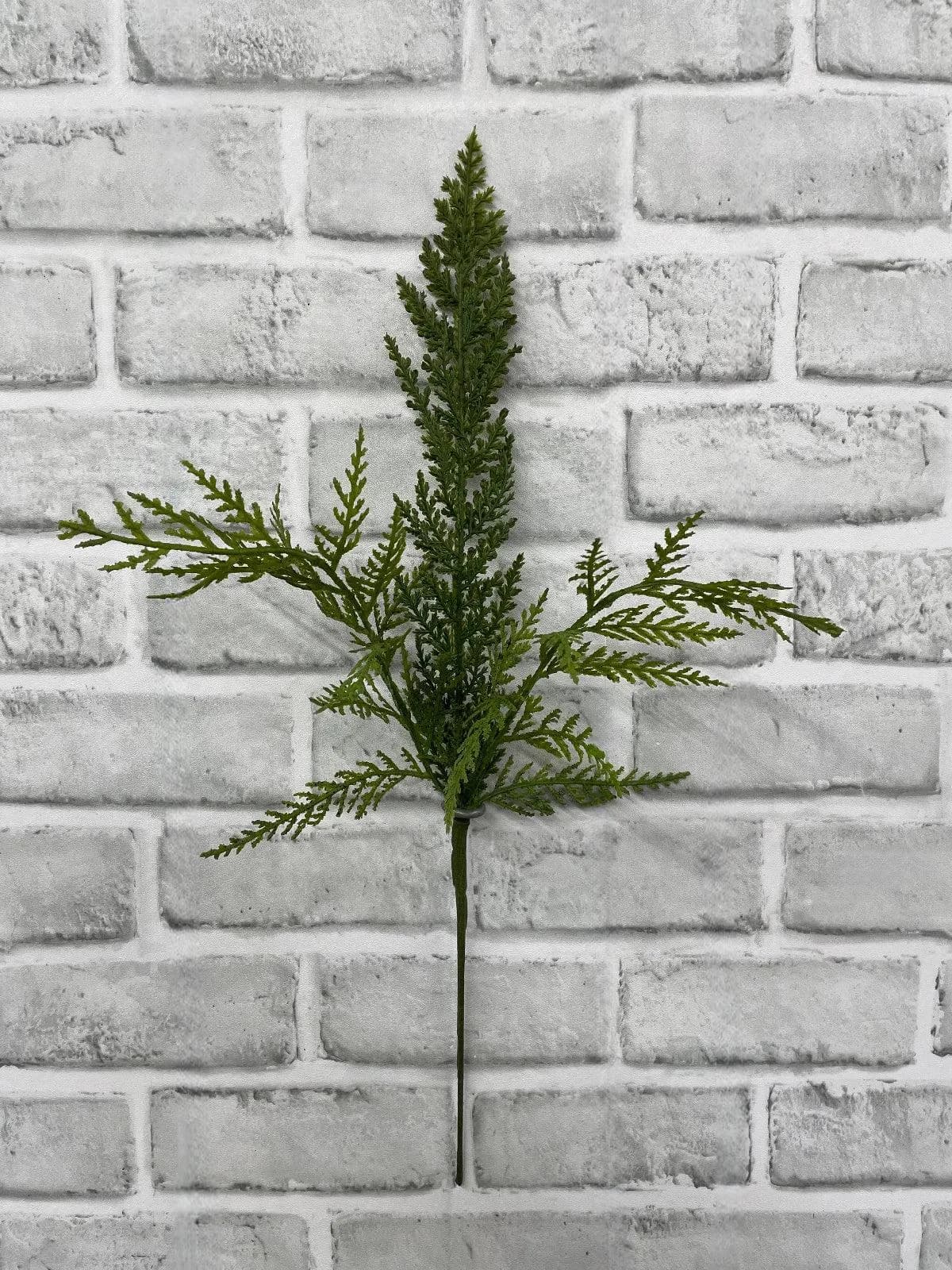 18" Real Touch Cypress Spray, Faux Cypress Winter Pick, Christmas Greenery Floral Stem, Luxury Evergreen Branch Centerpiece Vase Filler