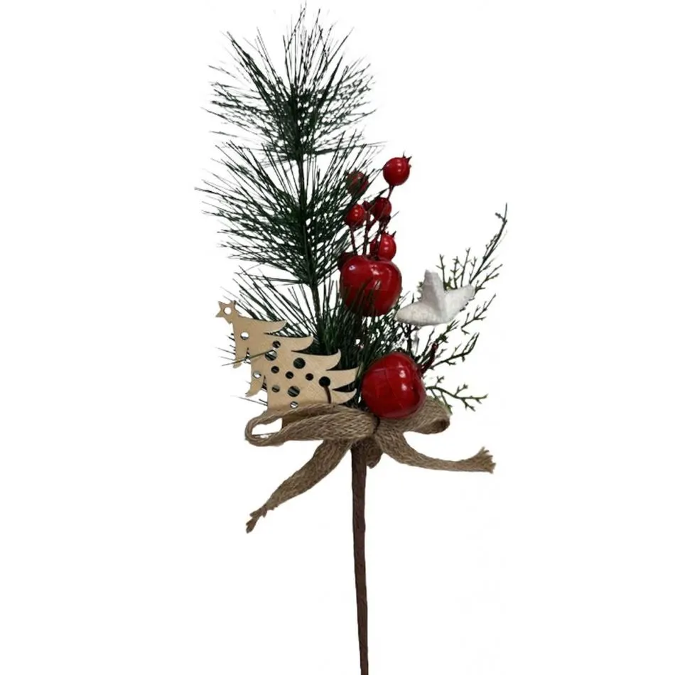 16" Tree, Berry and Apple Spray/Sprays/Wedding Decor/Holiday Decor/Fall Decor/Table Decor/Cedar Spray/Natural Spray/DIY Craft/Holiday DIY