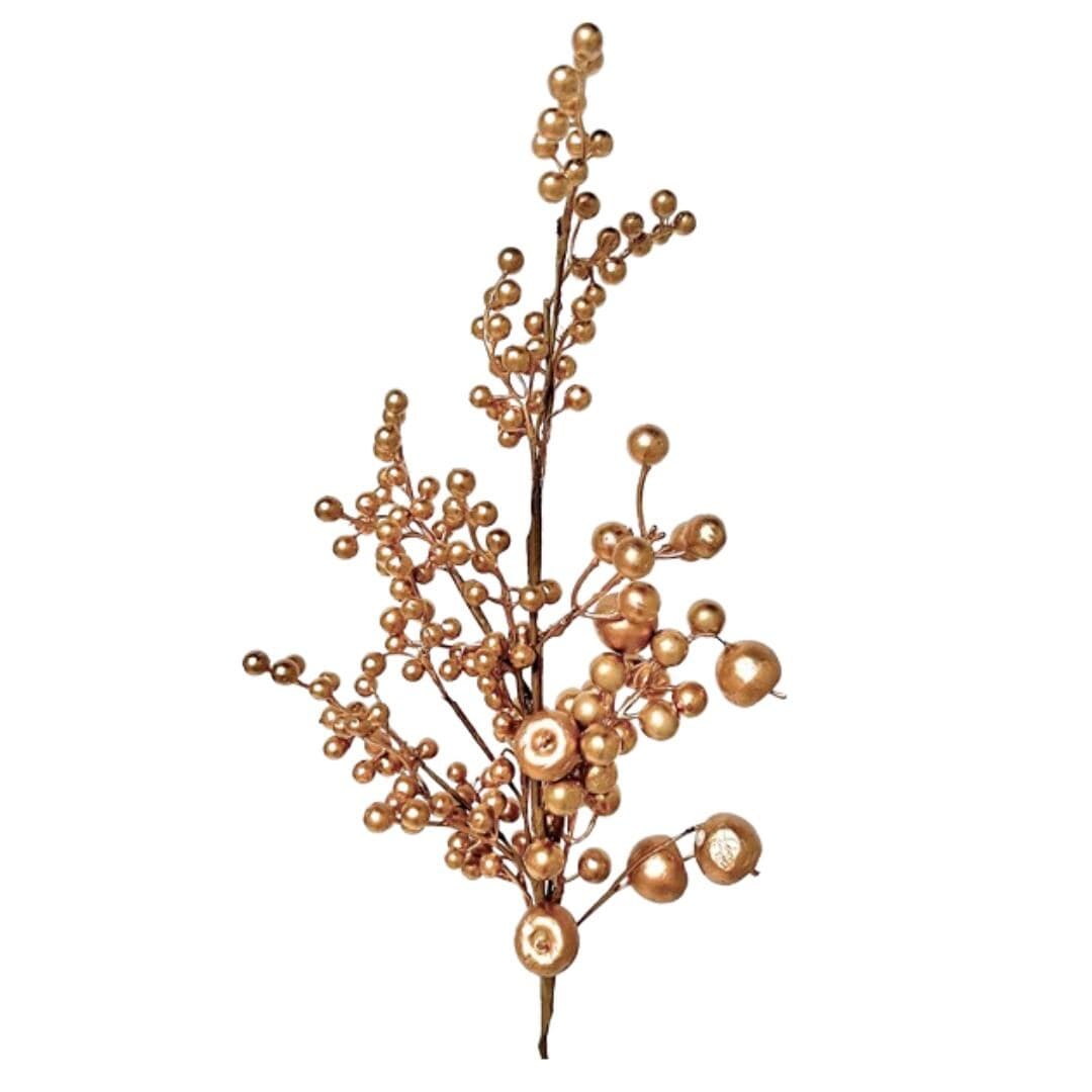 Gold Berry Branch/Sprays/Fall Sprays/Faux Spray/Autumn Decor/Holiday Decor/Fall Decor/Thanksgiving Decor/TableDecor