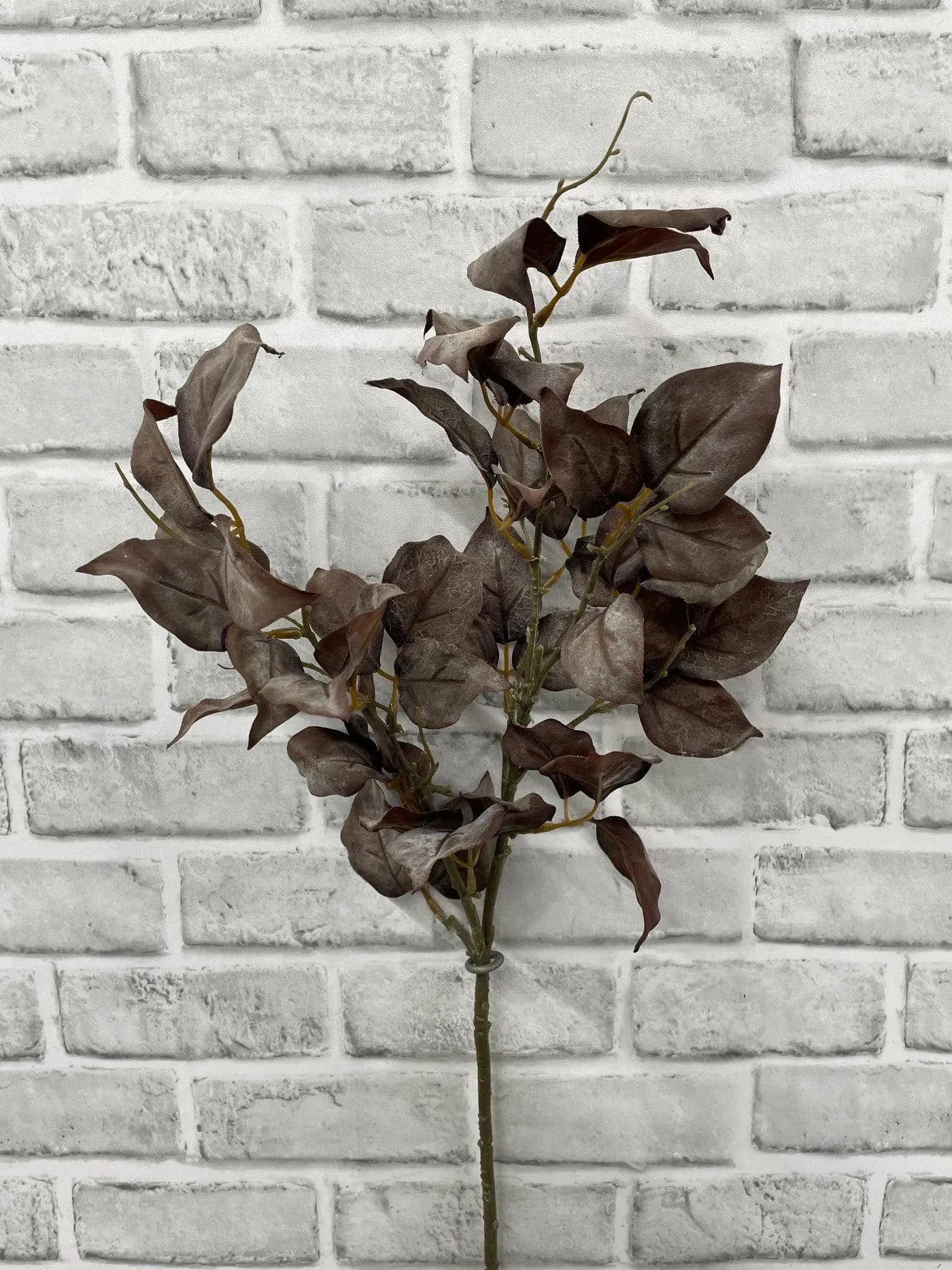30" Burgundy Fall Leaf Spray, Artificial Autumn Dried Stem, Faux Thanksgiving Greenery, Deep Red Foliage for Centerpieces, DIY Wedding Decor