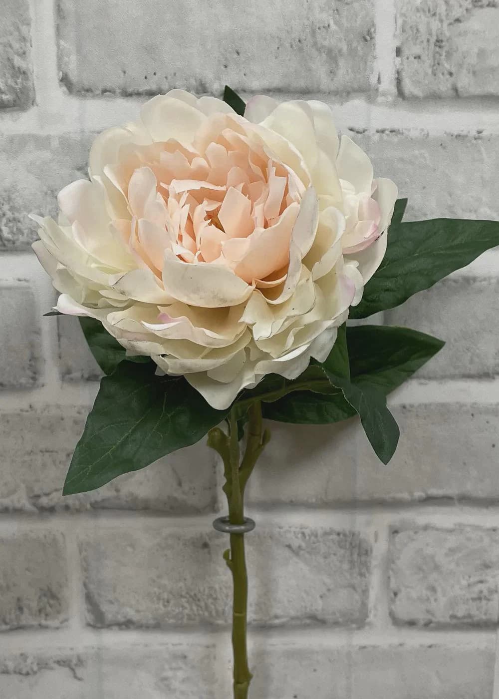 22” Blush Fresh Touch Peony Stem |  Artificial Peony | Faux Floral for Tall Vases | Soft Pink Wedding Centerpiece | Home Decor Accent