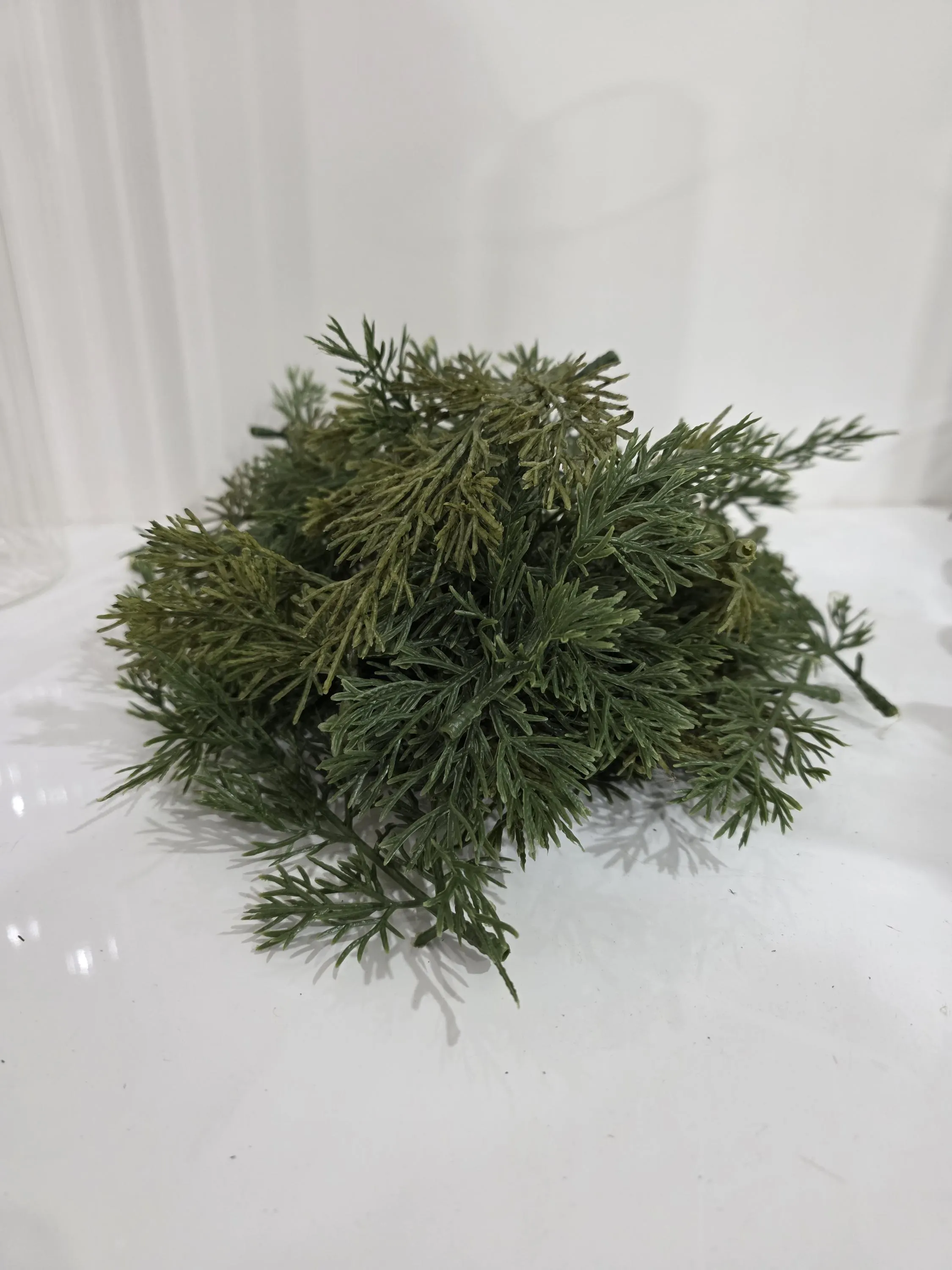 5oz 4.5-5" Real Touch Alaska Cedar Pine Needle/Green Artificial Wreath/Green Wreath/Natural Looking Wreath/Outdoor Wreath/Green Outdoor