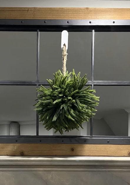 13" Fresh Touch Norfolk Hanging Ball/ Faux Garlands/Vines/Greenery/Wedding Centerpieces/Home Decor/Pine Cone Garlands
