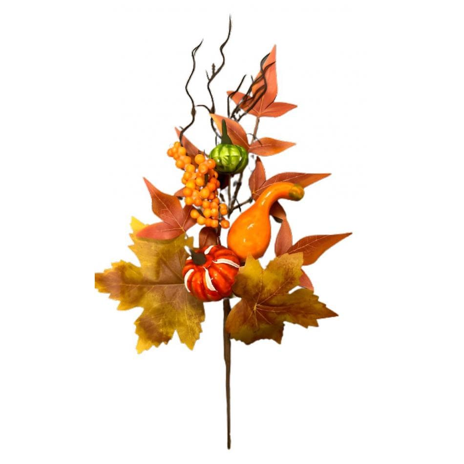 12" Fall Pick/Sprays/ Fall Sprays/ Orange/Yellow/Terrarium DecorWedding Centerpiece Decor/Faux Flowers/Silk Flowers/Flower Bouquet