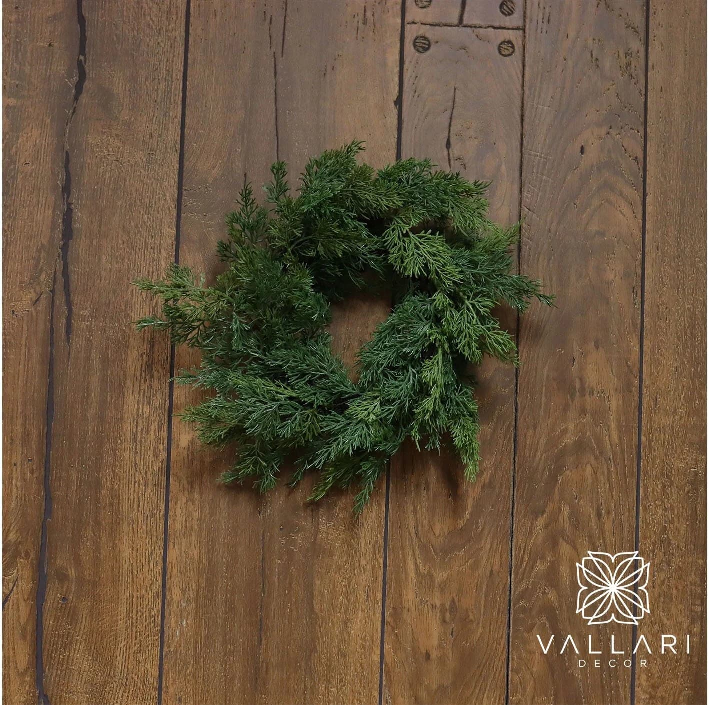12" Real Touch Alaska Cedar  Wreath/Green Artificial Wreath/Green Wreath/Natural Looking Wreath/Outdoor Wreath/Green Outdoor