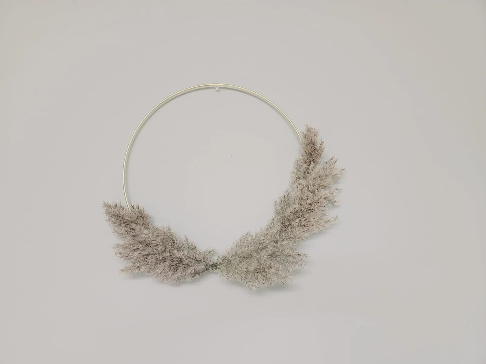 Pampas Hoop Wreath/Gold Hoop Wreath/Pampas Wreath/Natural Looking Wreath/Outdoor Wreath/Home Decor/Bedroom Decor/Pampas Decor/Pampas Grass